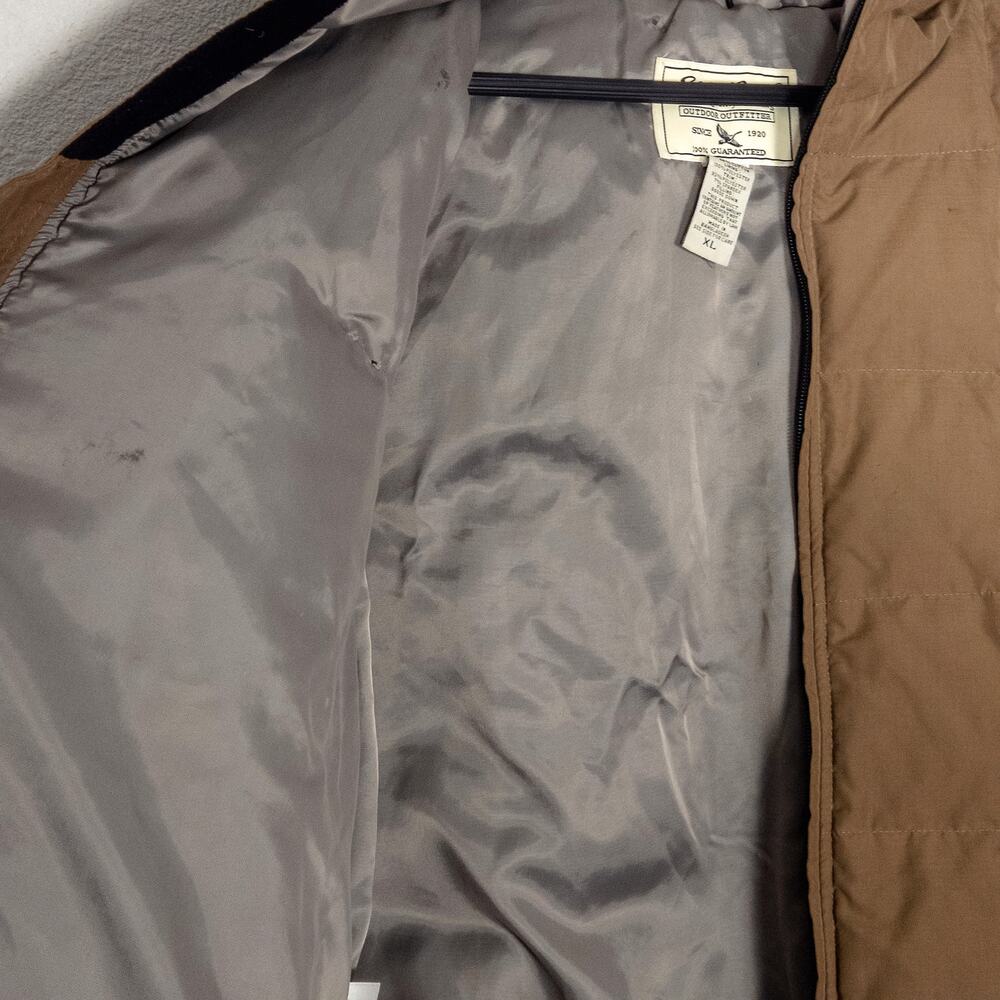 Eddie Bauer Goose Down Puffer Jacket Brown Men’s XL Vintage Gorpcore - Picture 10 of 15